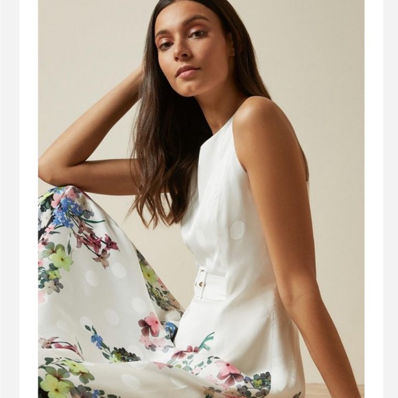 Ted Baker Camylle Pergola Midi Dress in Ivory/Multi. - Picture 5 of 7